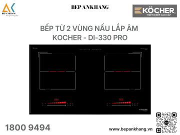 Bếp từ đôi 2 vùng nấu Kocher DI-330 PRO - Made in Korea